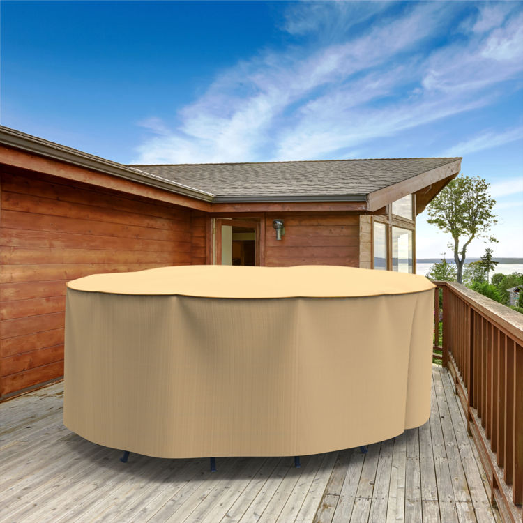 Picture of StormBlock™ Savanna Oval Patio Table & Chairs Combo Cover - Small