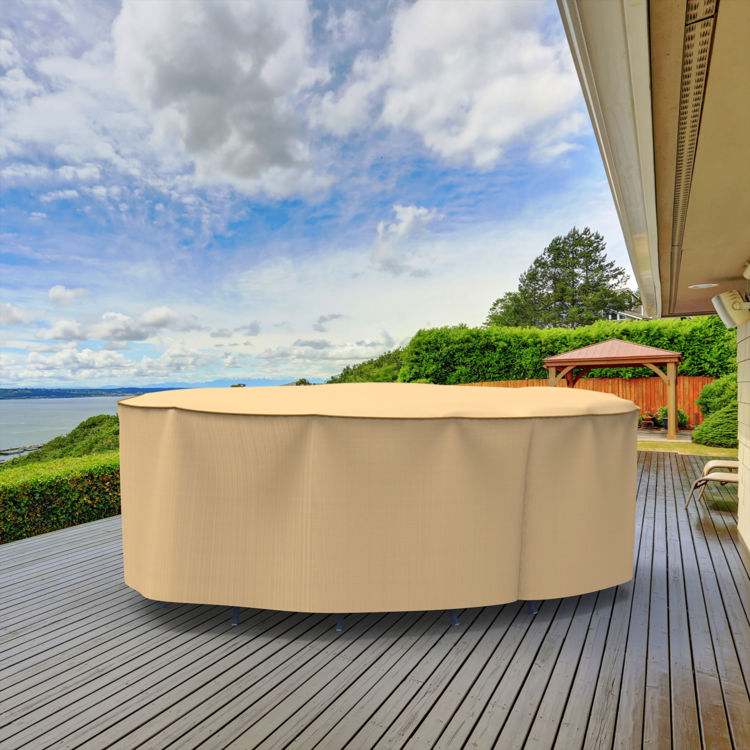 Picture of StormBlock™ Savanna Oval Patio Table & Chairs Combo Cover - Extra Large