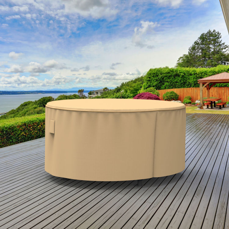Picture of StormBlock™ Savanna Round Patio Table Cover - Extra Large