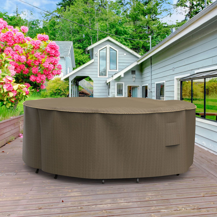 Picture of StormBlock™ Hillside Round Patio Table & Chairs Combo Cover - Large