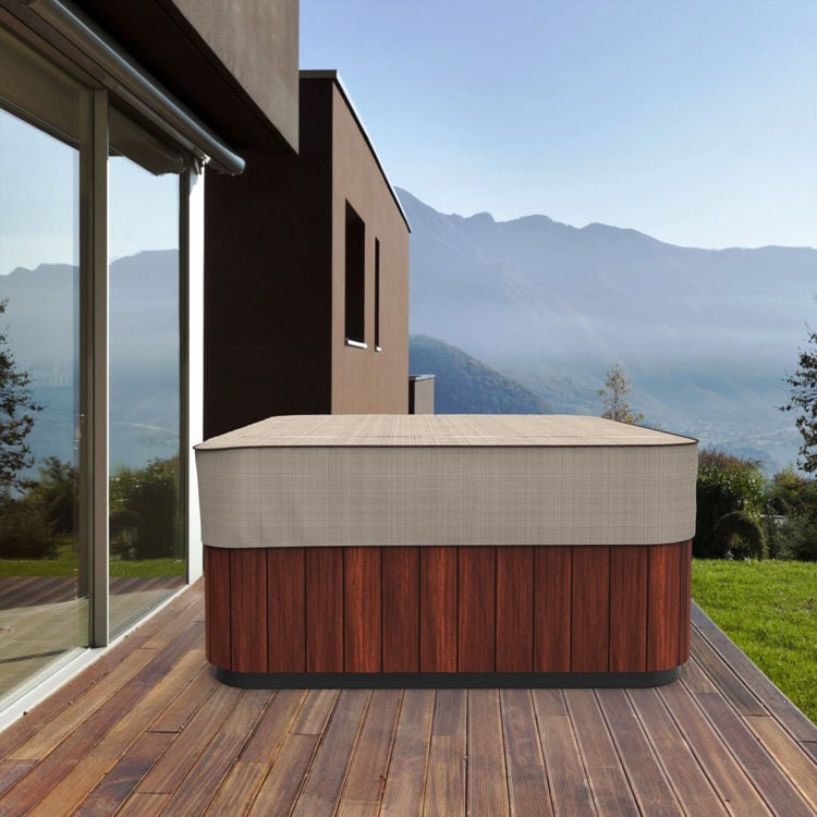Picture of English Garden Square Hot Tub Cover