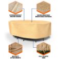 Picture of All-Seasons Oval Patio Table & Chairs Combo Cover - Medium