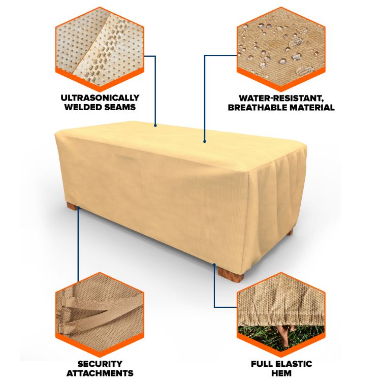 Picture of All-Seasons Patio Ottoman / Coffee Table Cover - Medium