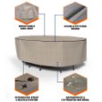 Picture of English Garden Oval Patio Table and Chairs Combo Cover - Large