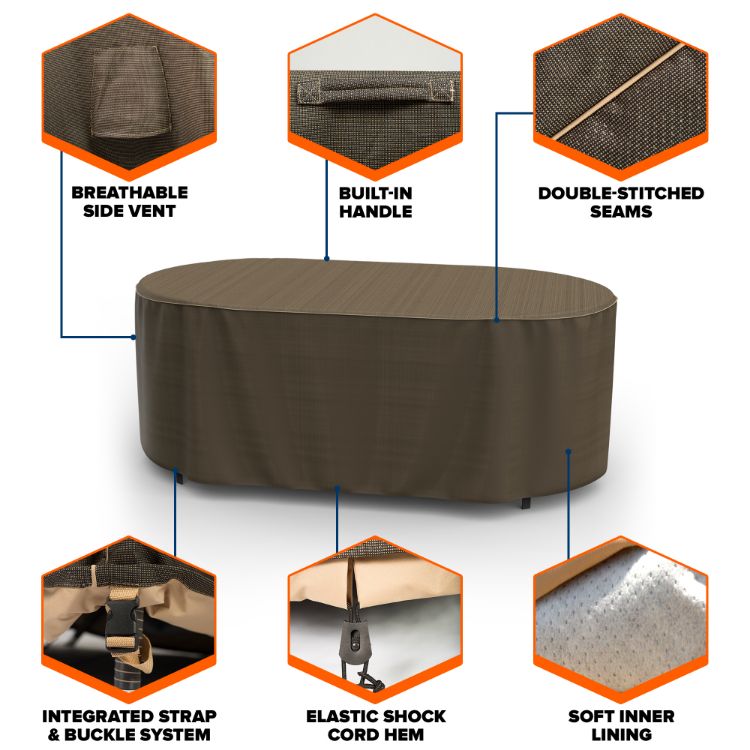Picture of StormBlock™ Hillside Oval Patio Table Cover