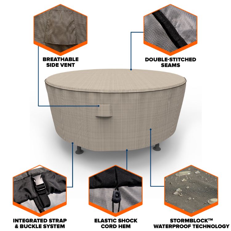 Picture of StormBlock™ Mojave Round Patio Table Cover - Large