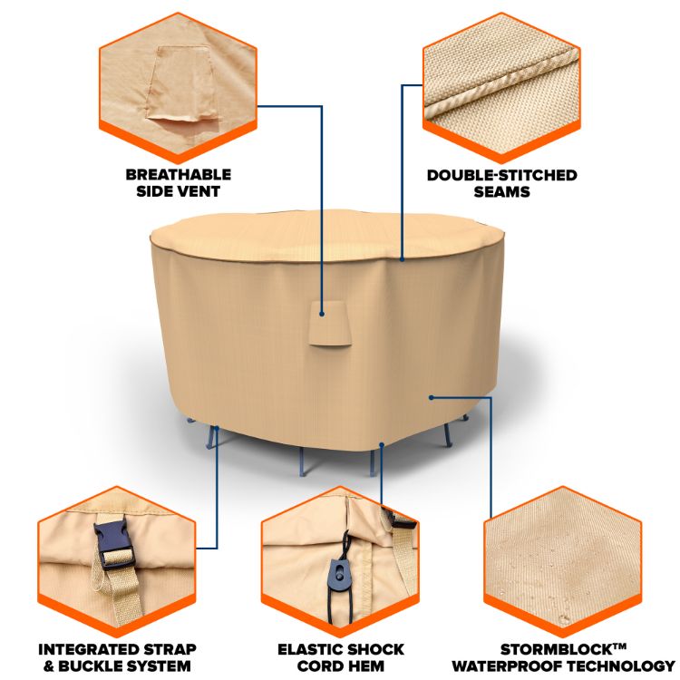 Picture of StormBlock™ Savanna Patio Bar Table & Chair Combo Cover