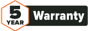 5 Year Warranty